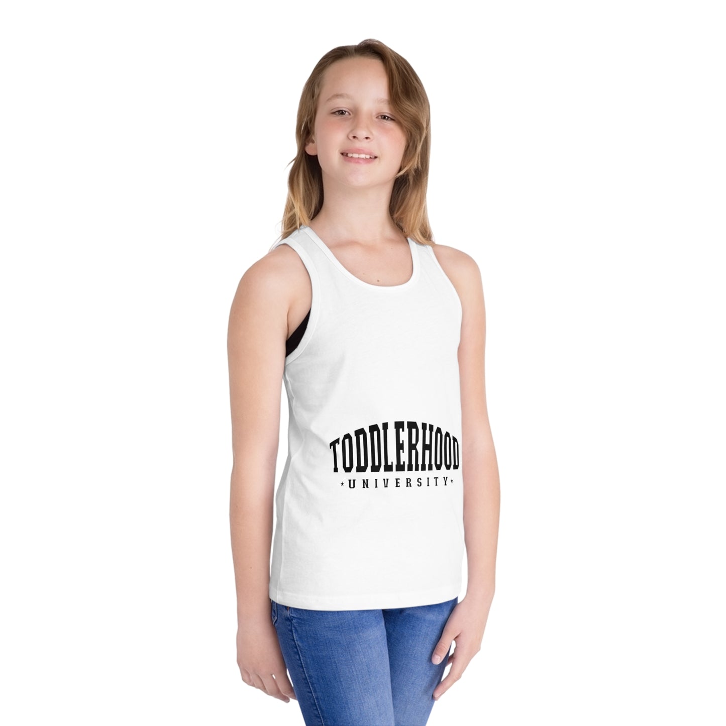 Toddlerhood University Kids Jersey Tank Top - Fun & Playful Summer Wear