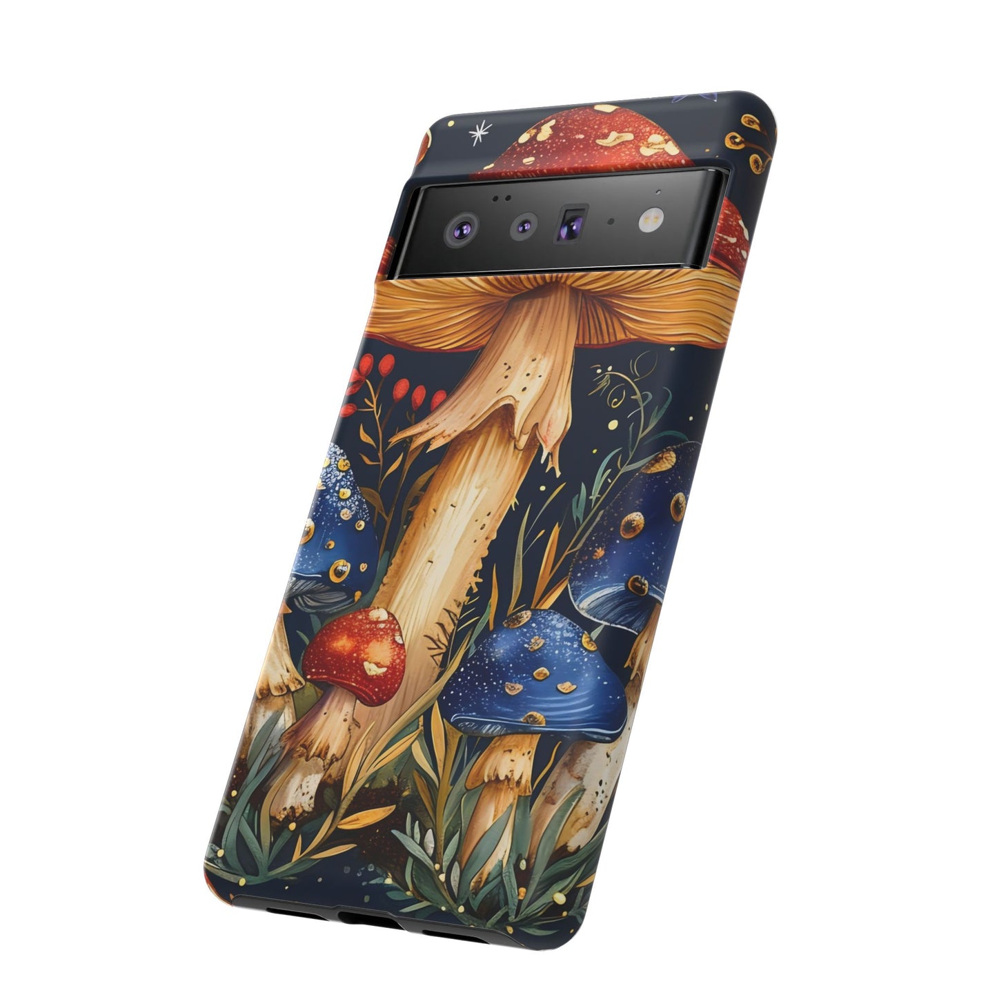 Colorful Mushroom Phone Case, Tough Cases with Nature Design, Gift for Nature Lovers, Artistic Phone Protector, Gift for Her