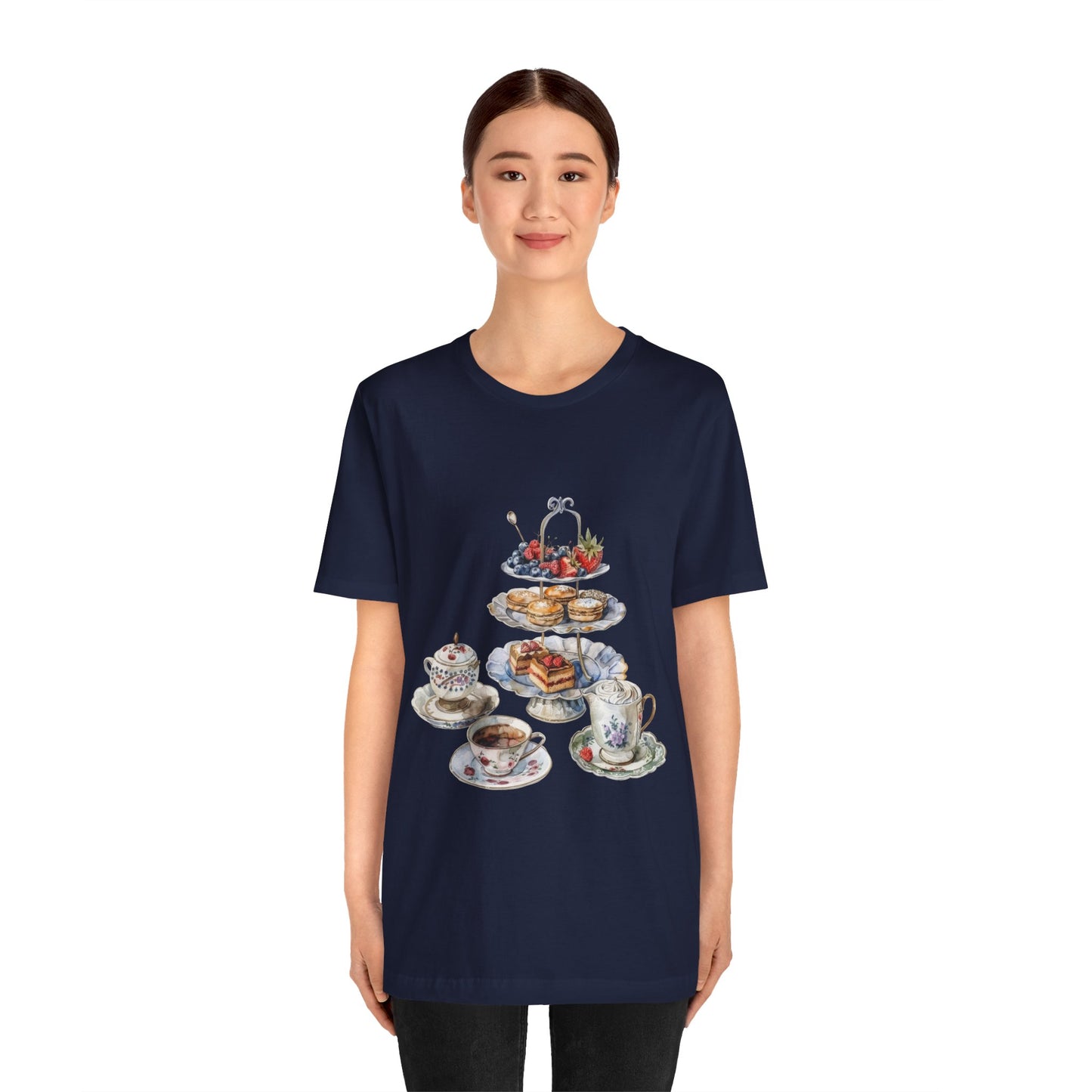 Unisex Jersey Short Sleeve Tee - Savoring Britain - A Journey Through British Cuisine