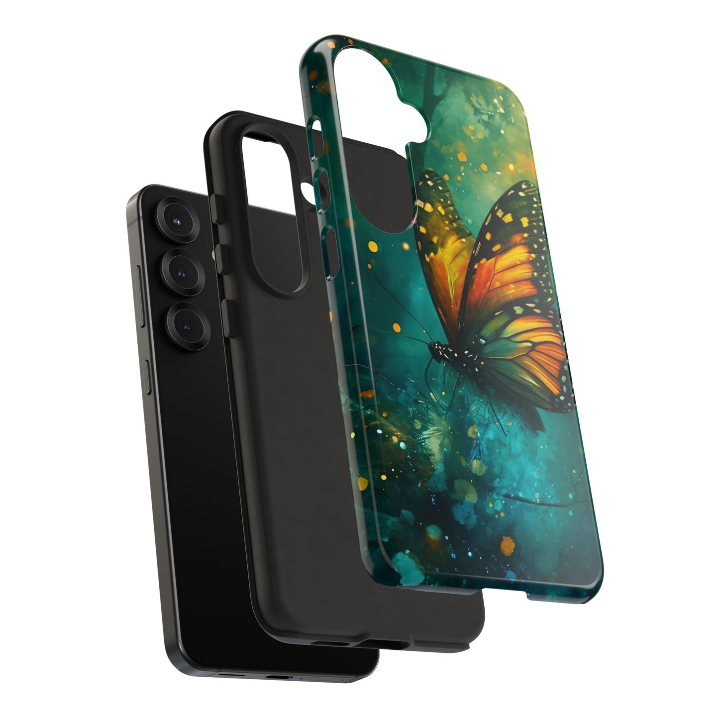 Colorful Butterfly Phone Case, Tough Cases for iPhone and Samsung, Cute Tech Accessories, Nature Lovers Gift, Vibrant Floral Design