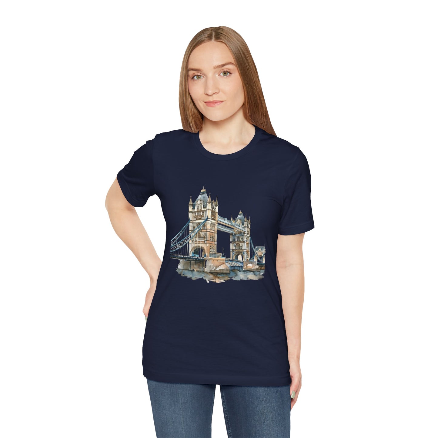 Unisex Jersey Short Sleeve Tee - London Bridge - Iconic Landmark and Historical Beauty
