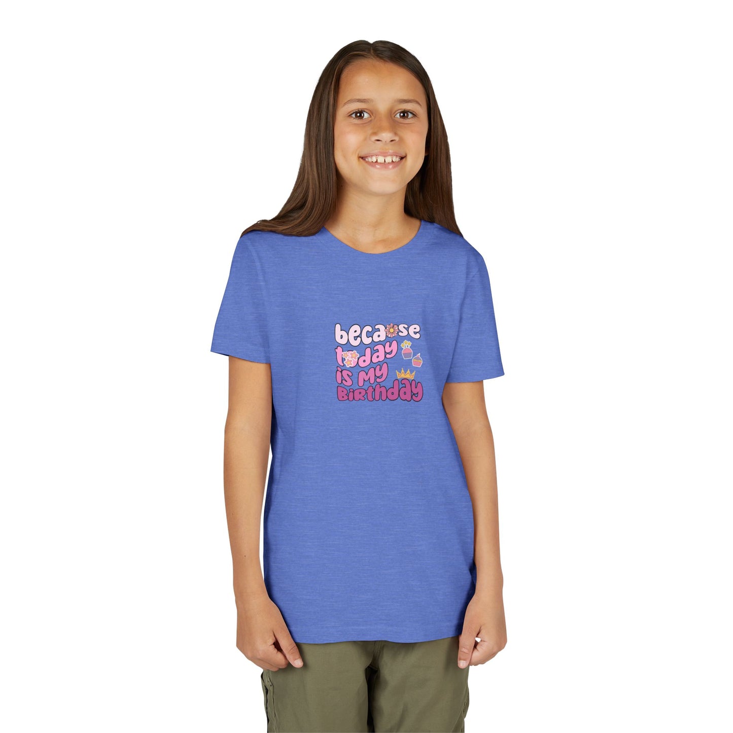 Youth Tee - Animal Print Birthday Girl Sublimation Design