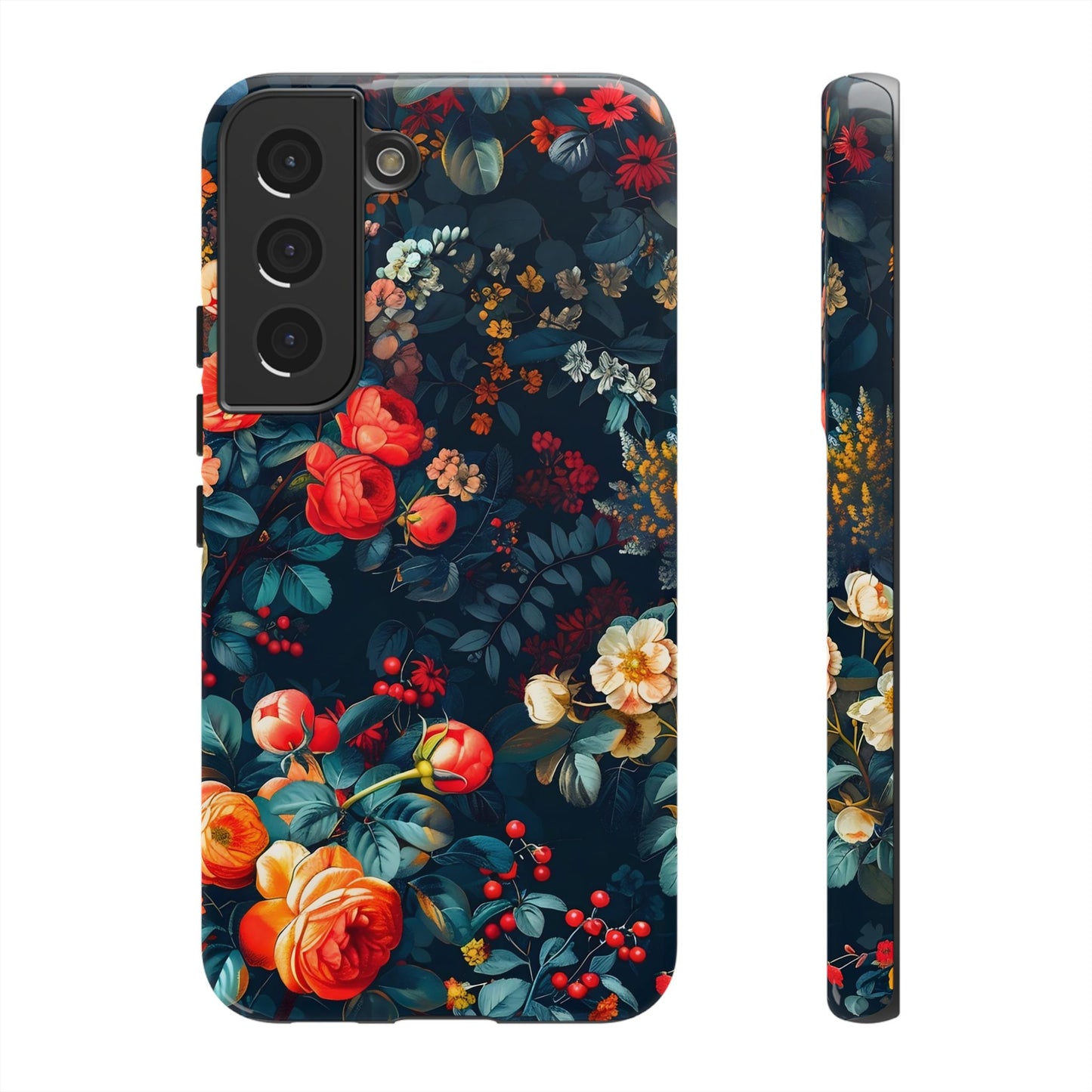 Floral Phone Case - Tough Cases, iPhone Protection, Elegant Floral Design, Gift for Her, Stylish Tech Accessory