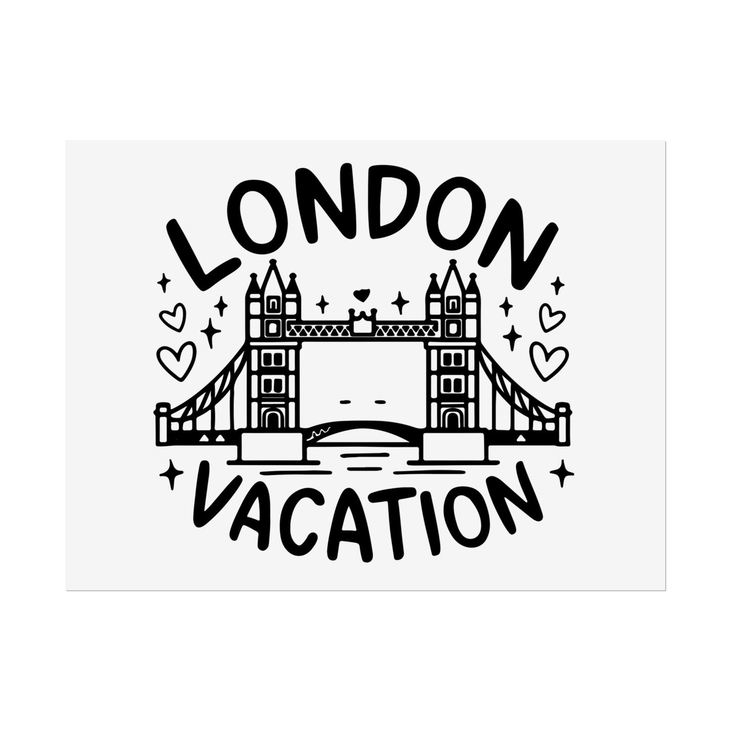 London Vacation Rolled Poster - Travel Decor for Home, Wall Art Print, Gift for Travelers, London Artwork, Holiday Gift Idea