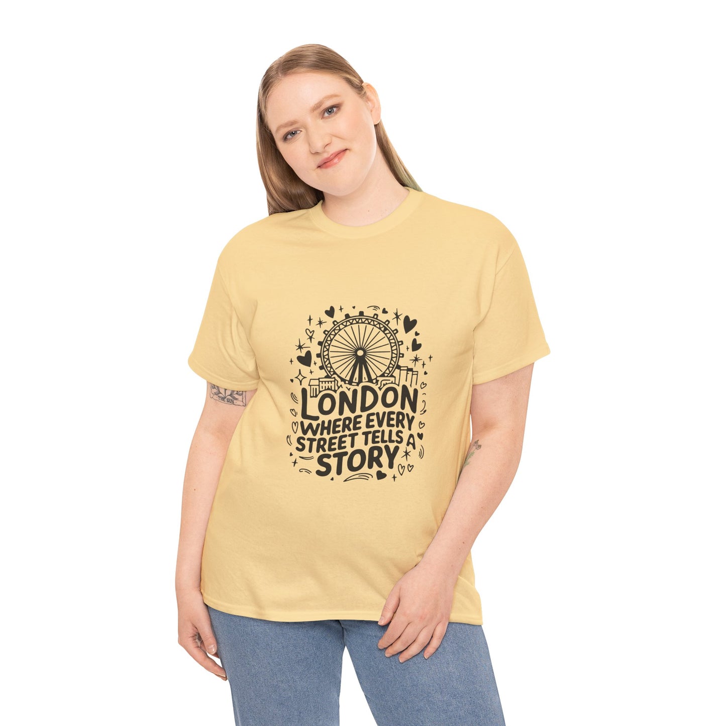 Unisex Heavy Cotton Tee - London's Story Telling Streets