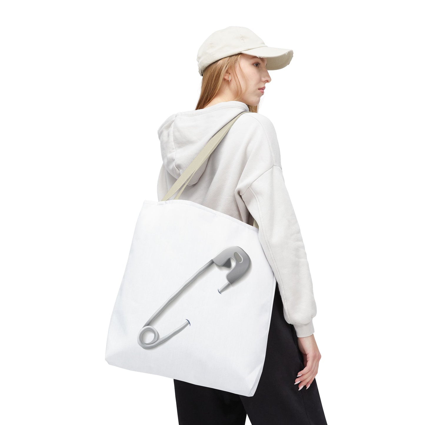 Stylish Safety Pin Tote Bag | Eco-Friendly Fashion, Beach Bag, Shopping Tote, Gift for Her, Minimalist Design
