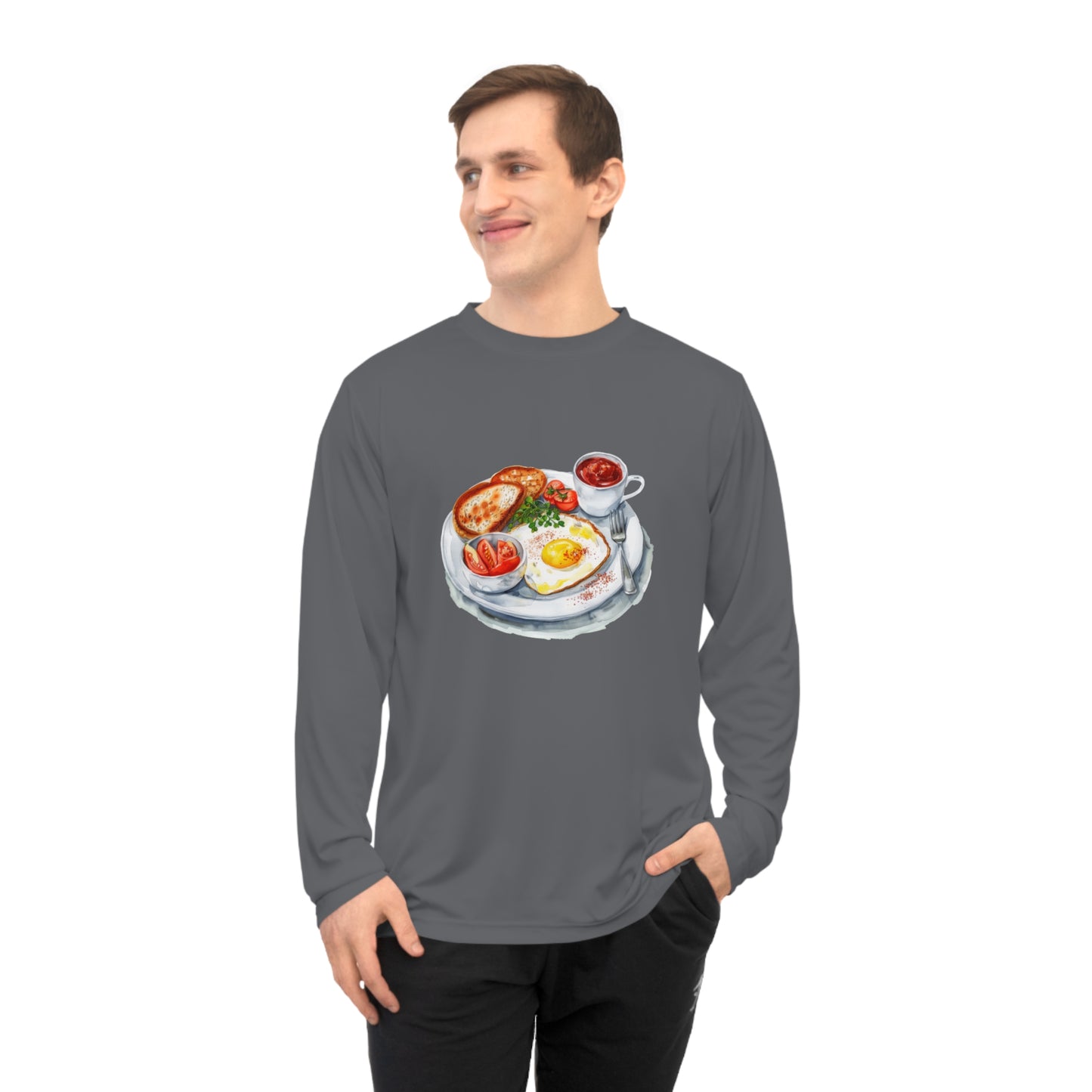 Unisex Performance Long Sleeve Shirt - British Bites - From Pies to Puddings
