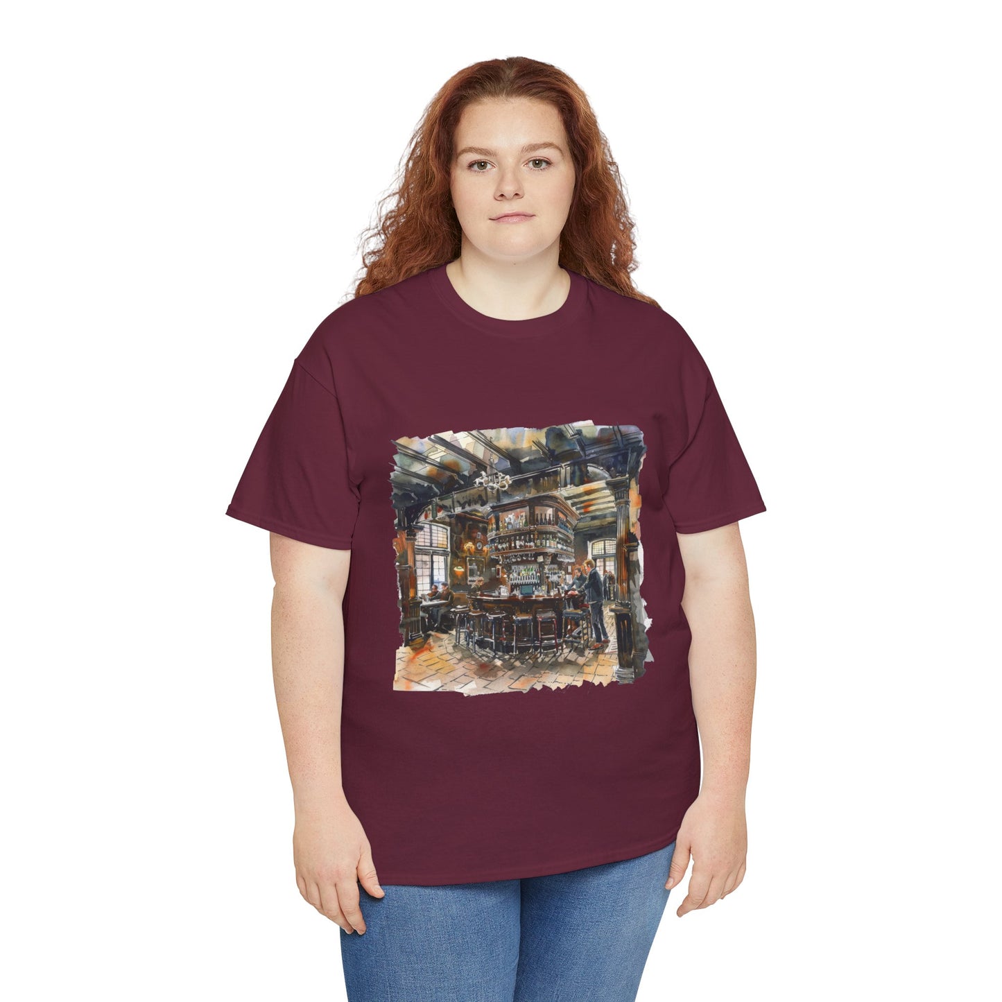 Unisex Heavy Cotton Tee - The Local Spot: - Authentic British Pub Vibes