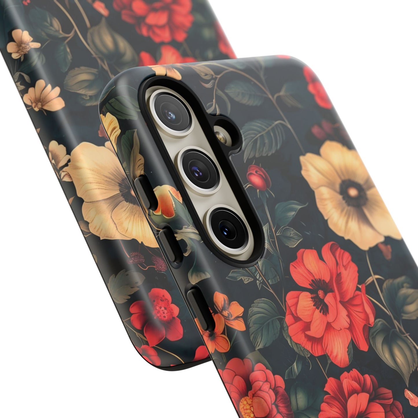 Floral Phone Case, Tough Cases, Flower Motif, Protective Cover, Gift for Her, Floral Design, Spring Accessory
