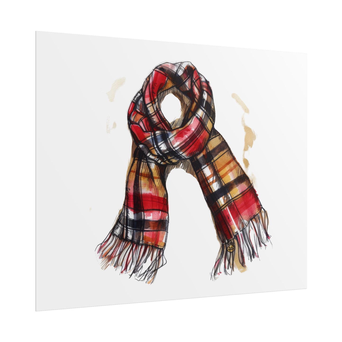 Cozy Scarf Wall Art - Fall Decor for Home, Rustic Style, Gift for Her, Cozy Vibes, Autumn Aesthetic