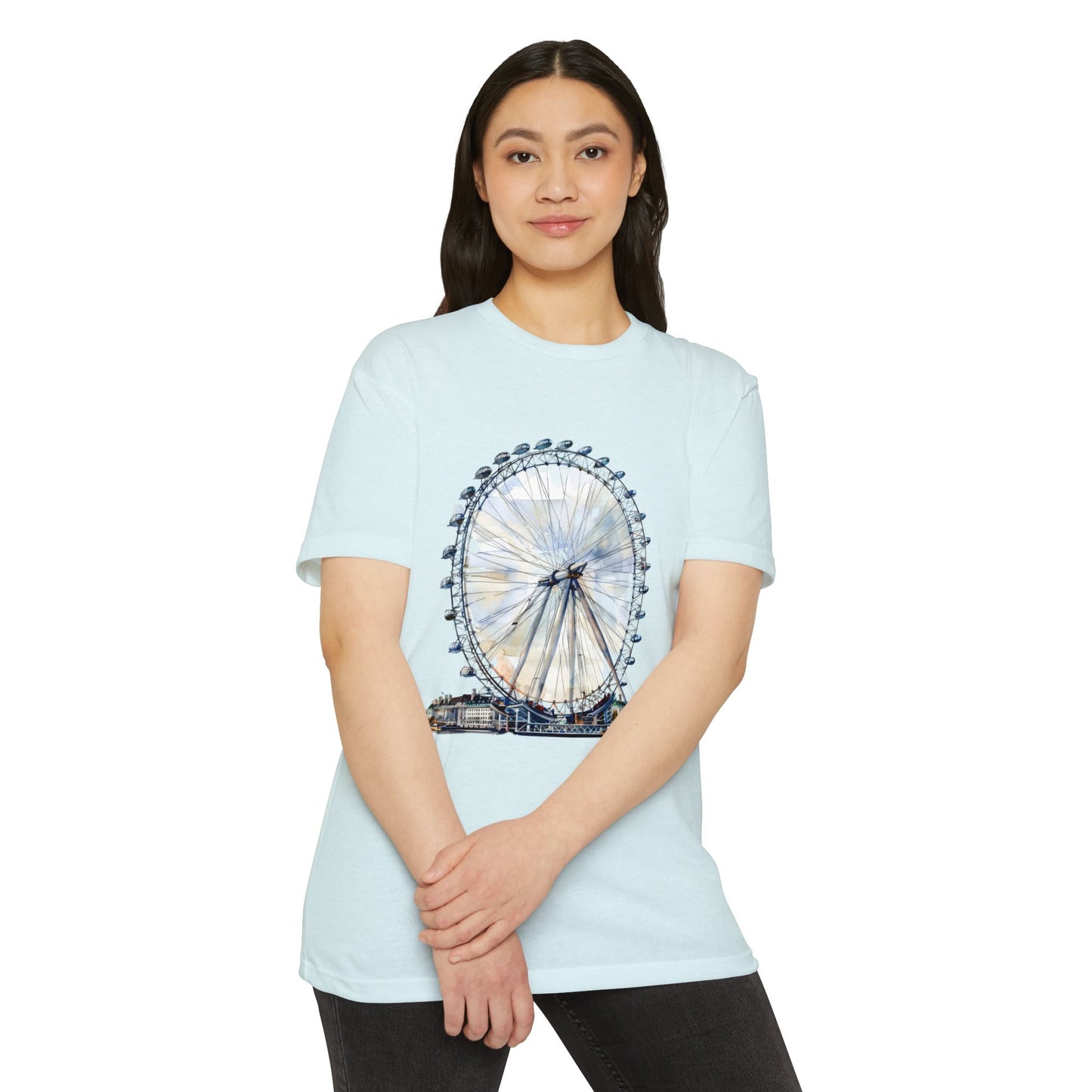 Unisex CVC Jersey T-shirt - London Eye - Iconic Ferris Wheel