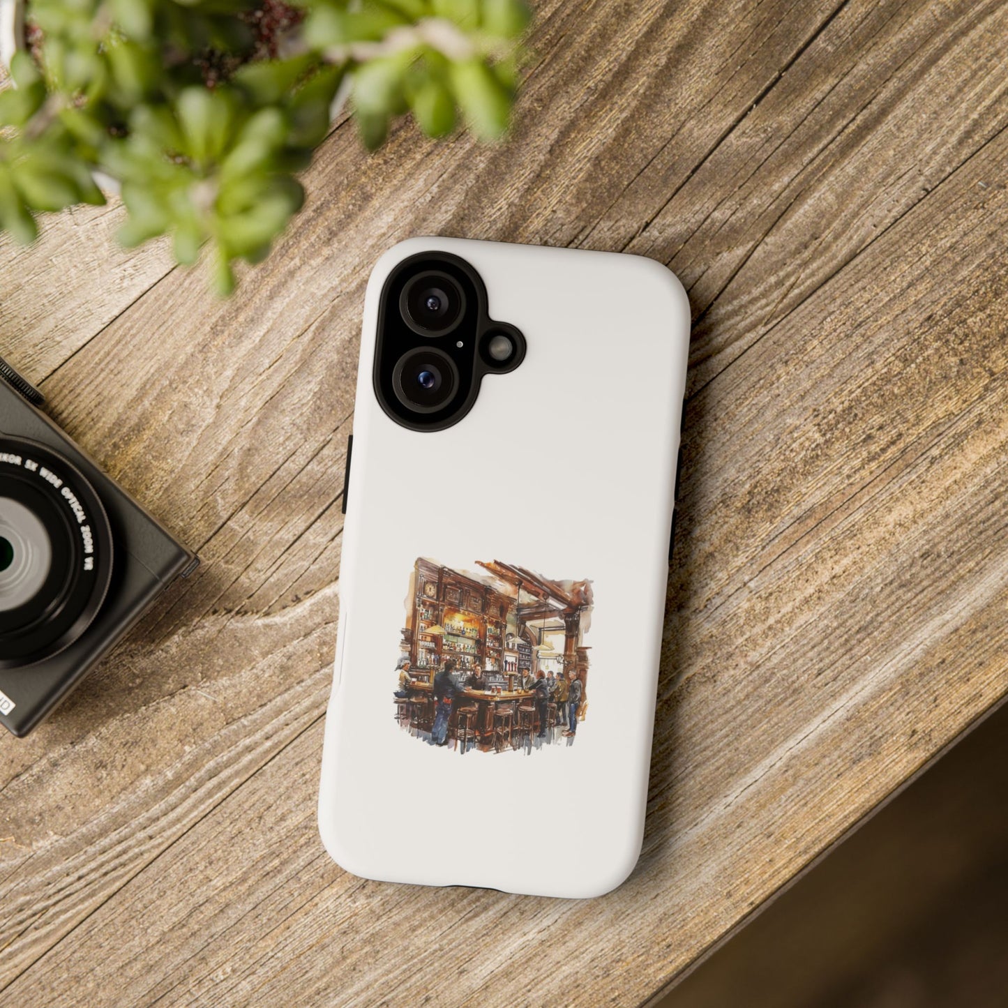 Artistic Phone Case - Cozy Bar Scene Design