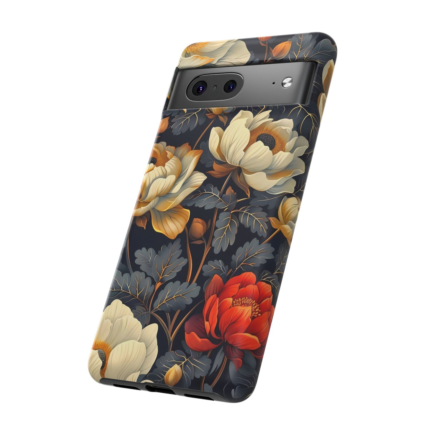 Floral Phone Case - Tough Cases, Stylish Mobile Cover, Flower Design, Holiday Gift, Trendy Accessory, Eco-Friendly Case