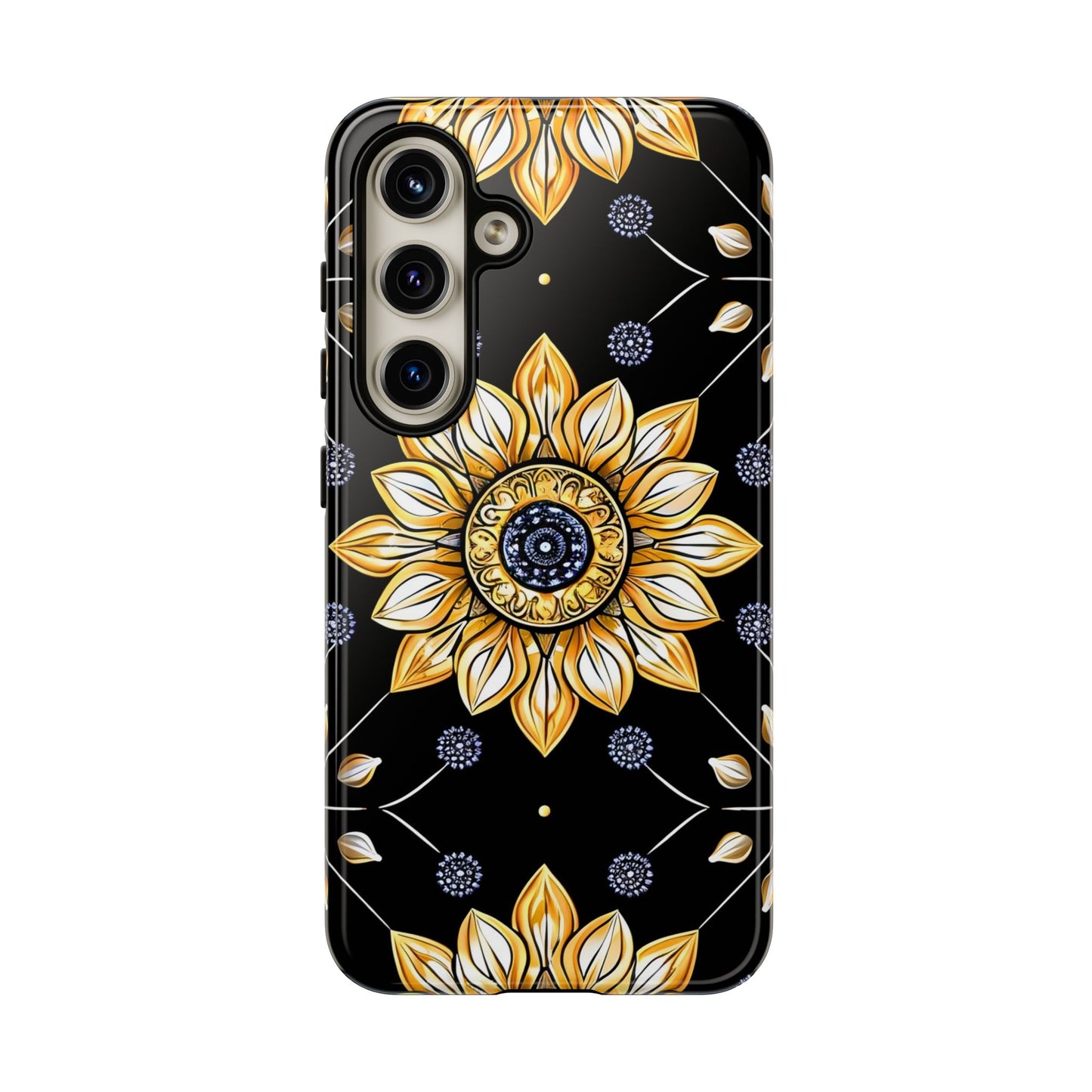 Floral Phone Case with Mandala Design, Tough Cases for iPhone & Samsung, Boho Style, Gift for Her, Unique Accessories