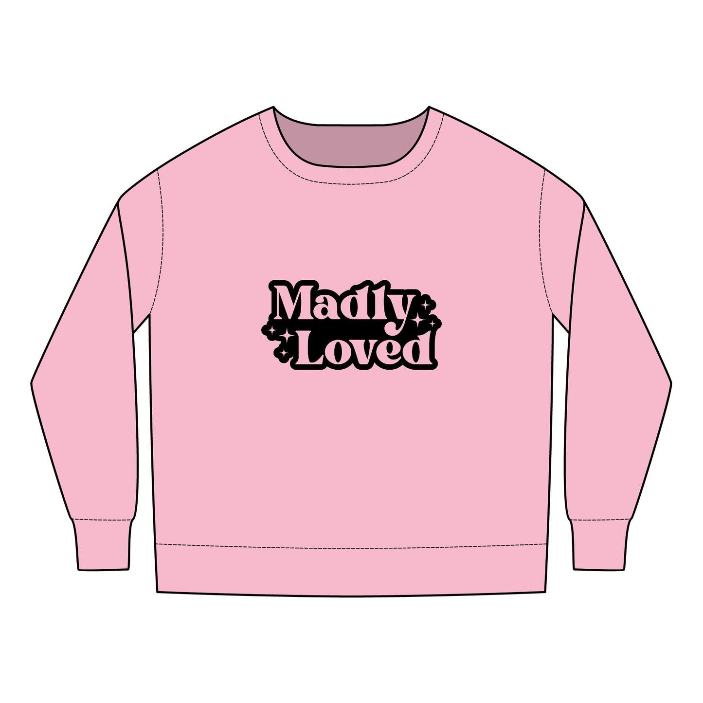 Toddler Sweatshirt - Madly Loved Boho Typography Clipart - Cozy Gift for Little Ones