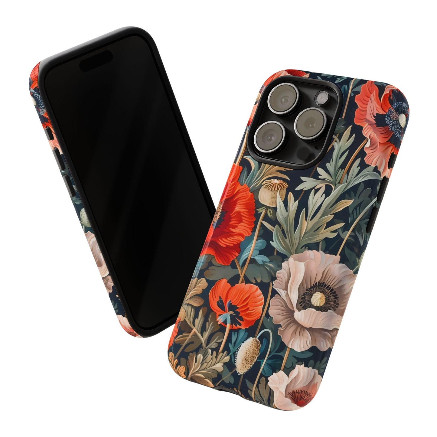 Floral Phone Case - Tough Cases, Flower Design, Chic Tech Accessories, Stylish Gifts, Unique Phone Protectors