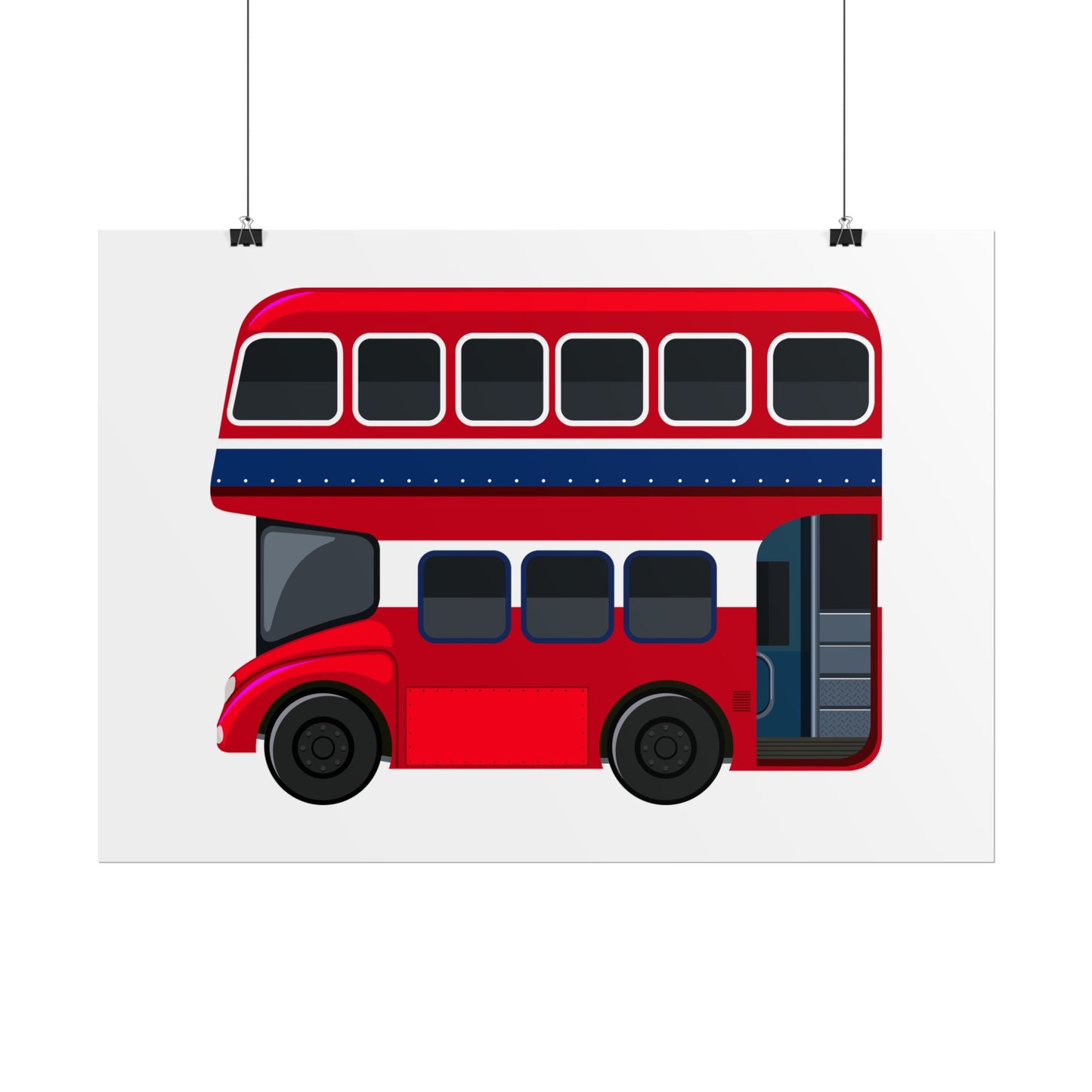 Red Double Decker Bus Rolled Posters