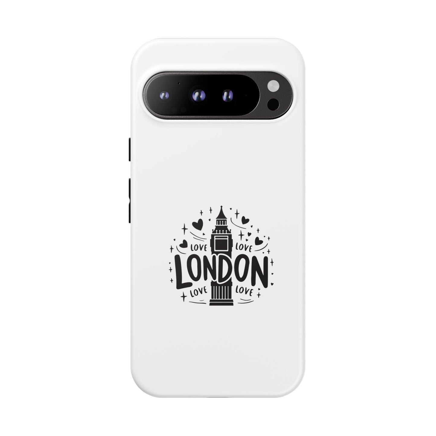 London Love iPhone Case | Tough Cases, London Theme, Gift for Travelers, Unique Phone Accessory, Cute Tech Gifts