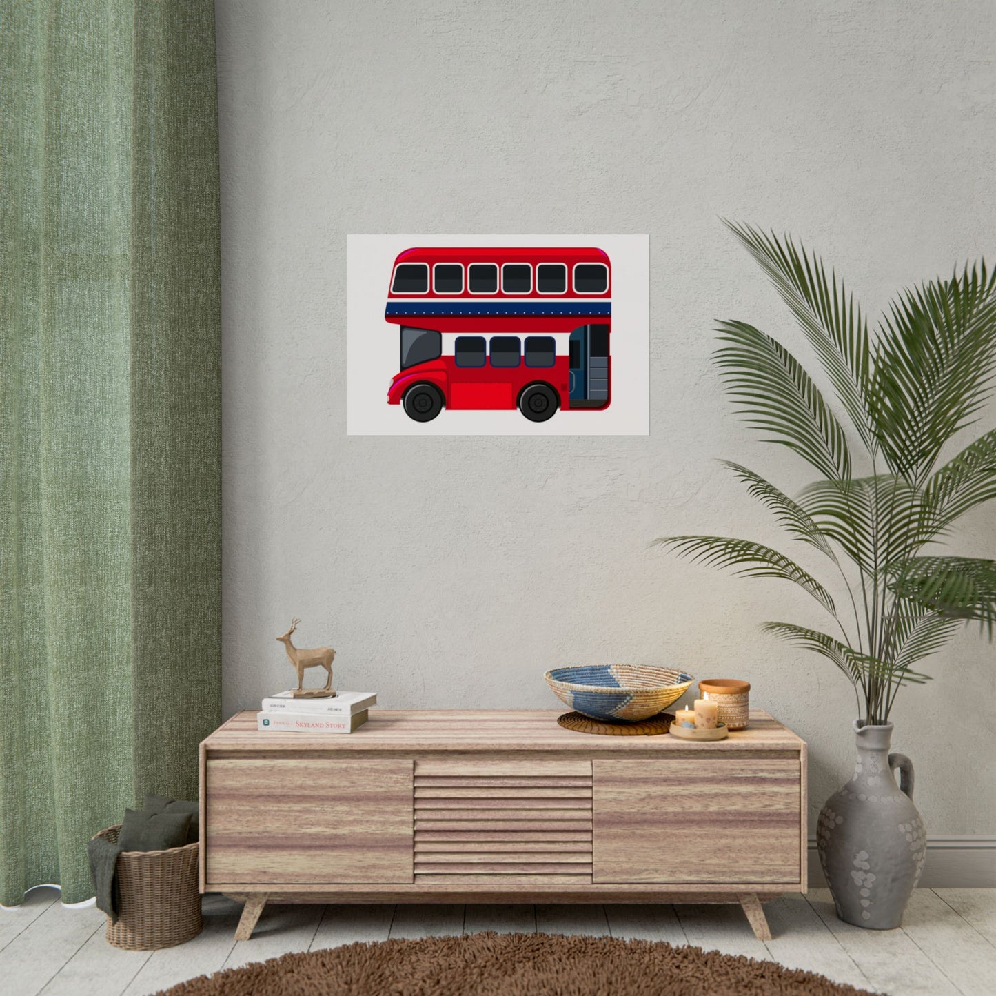 Red Double Decker Bus Rolled Posters