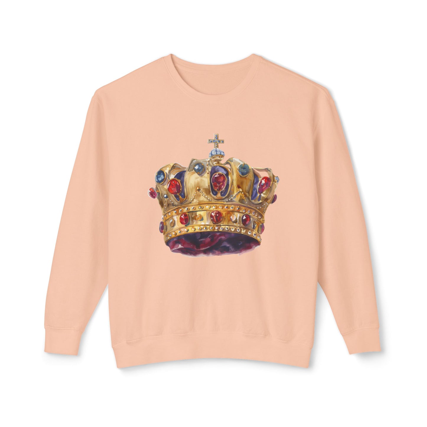 Unisex Lightweight Crewneck Sweatshirt - British Royal Crown