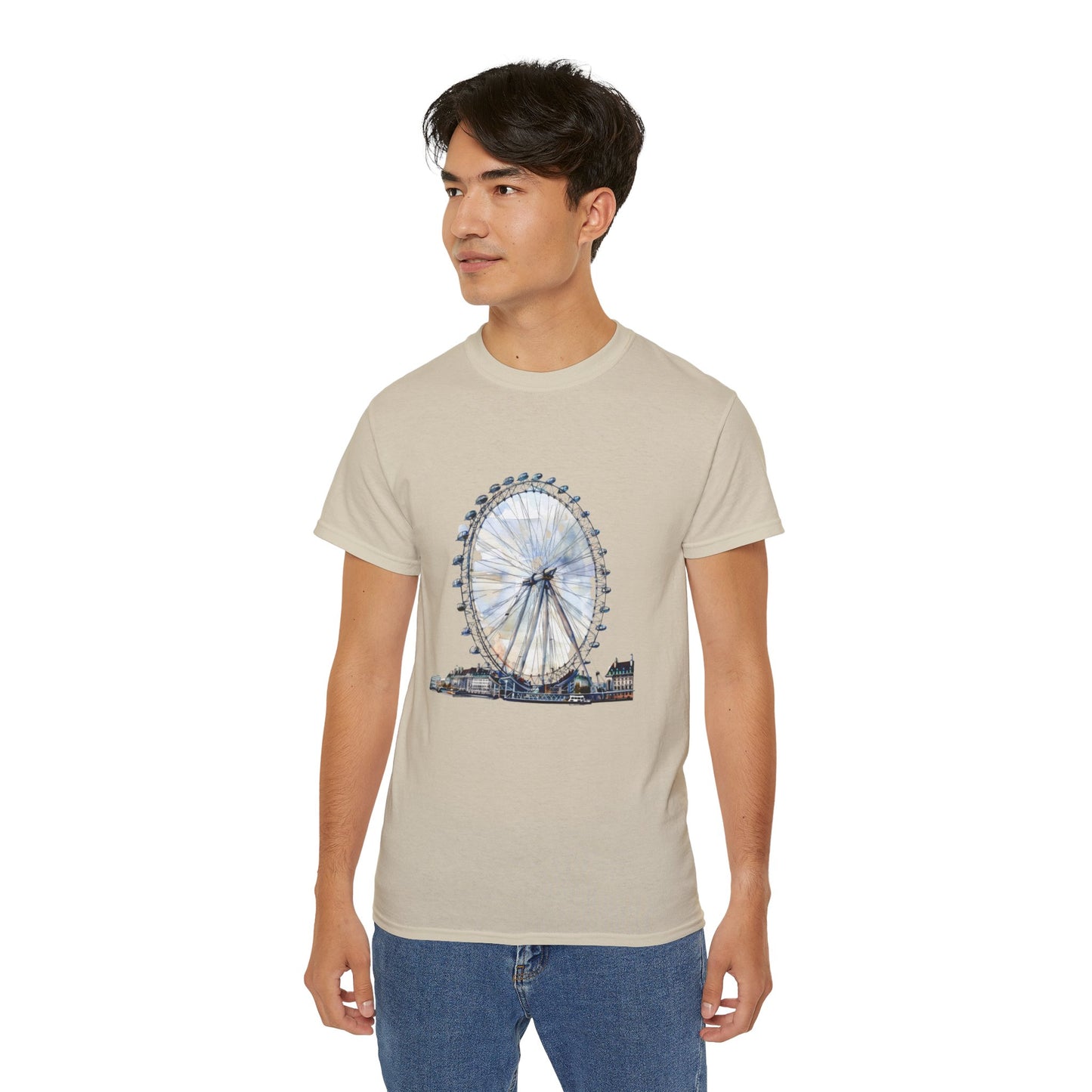 Unisex Ultra Cotton Tee - The London Eye City Views