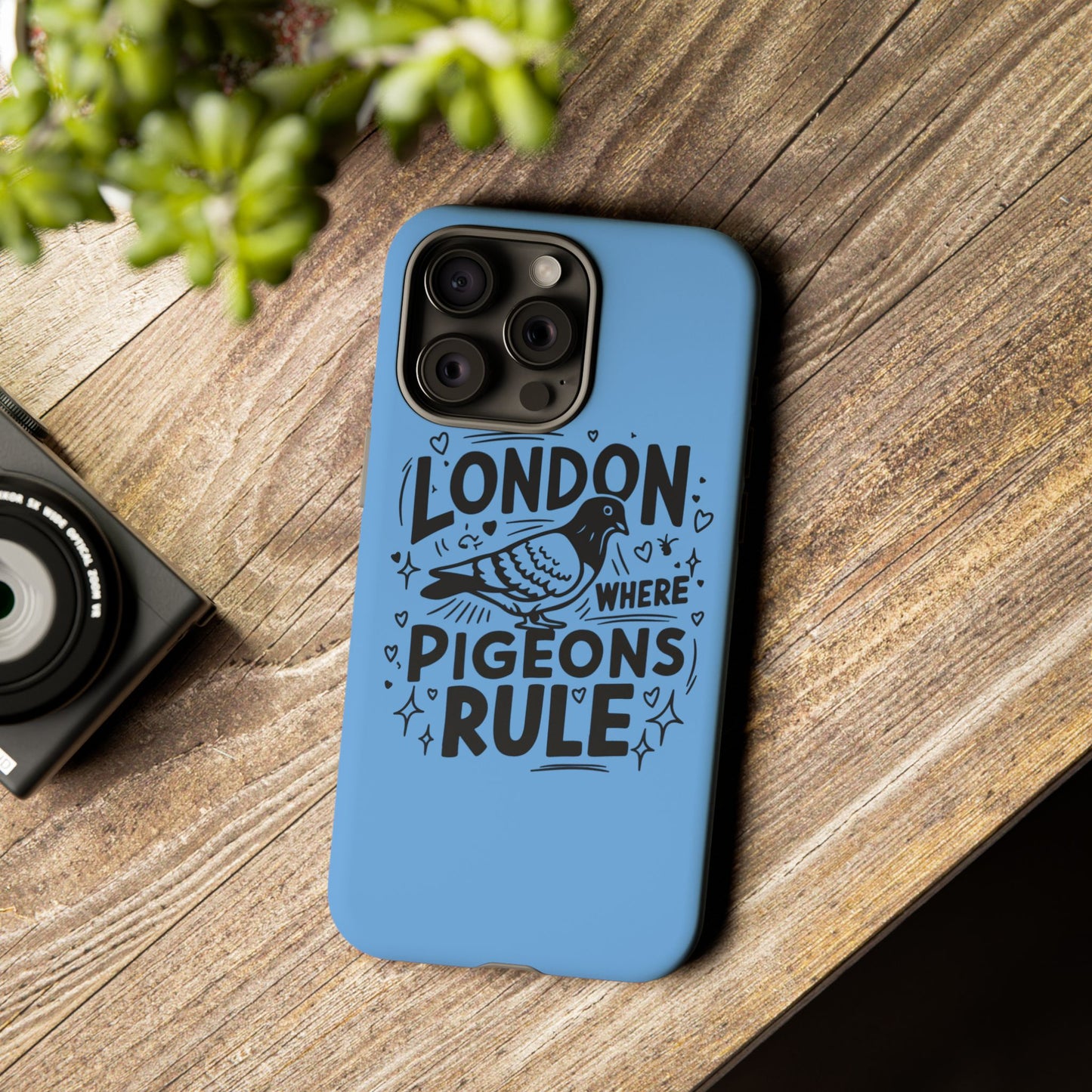 London Pigeon Phone Case, Urban Art Accessory, Tough Phone Cover, Gift for Bird Lovers, London Souvenir, Unique Cell Phone Case