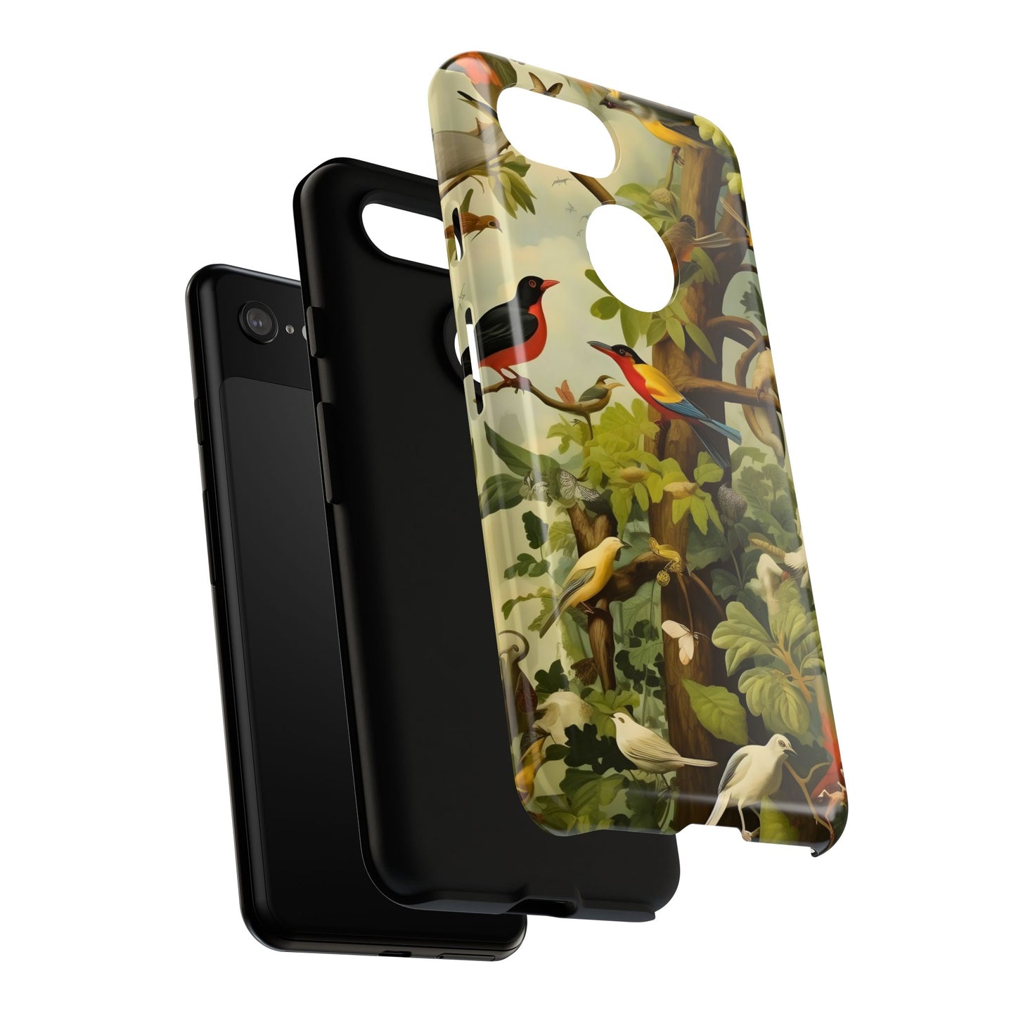 Nature-Inspired Phone Case, Tropical Bird Phone Case, Floral iPhone Case, Unique Phone Cover, Gift for Bird Lovers, Eco-Friendly Phone Case
