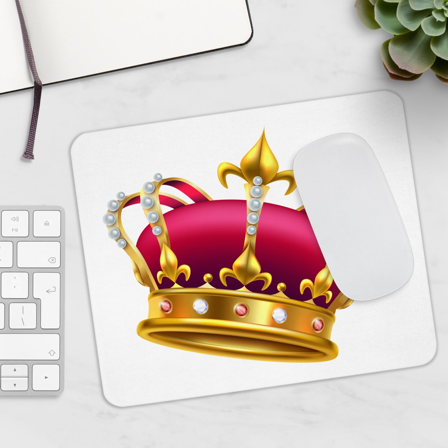 Crown Mouse Pad - Royalty Inspired Desk Accessory, Gamer Gift, Office Decor, Computer Mat, Unique Office Supply