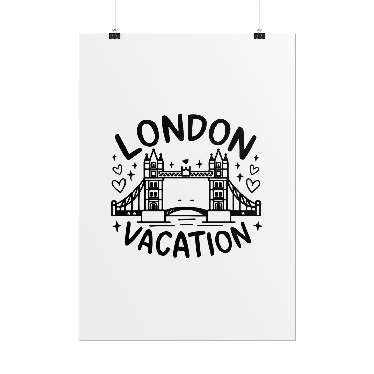 London Vacation Rolled Poster - Travel Decor for Home, Wall Art Print, Gift for Travelers, London Artwork, Holiday Gift Idea