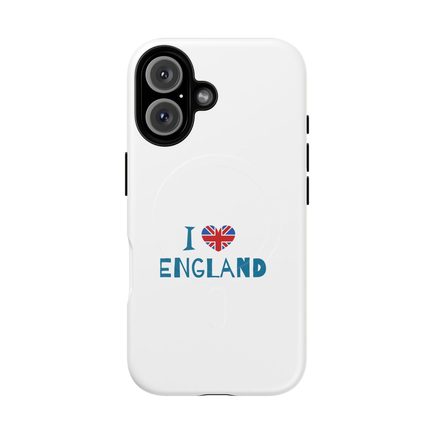 I Love England Magnetic Phone Case | Tough Protective Cover, Travel Gift, Souvenir for England Lovers, Personalized Phone Accessories