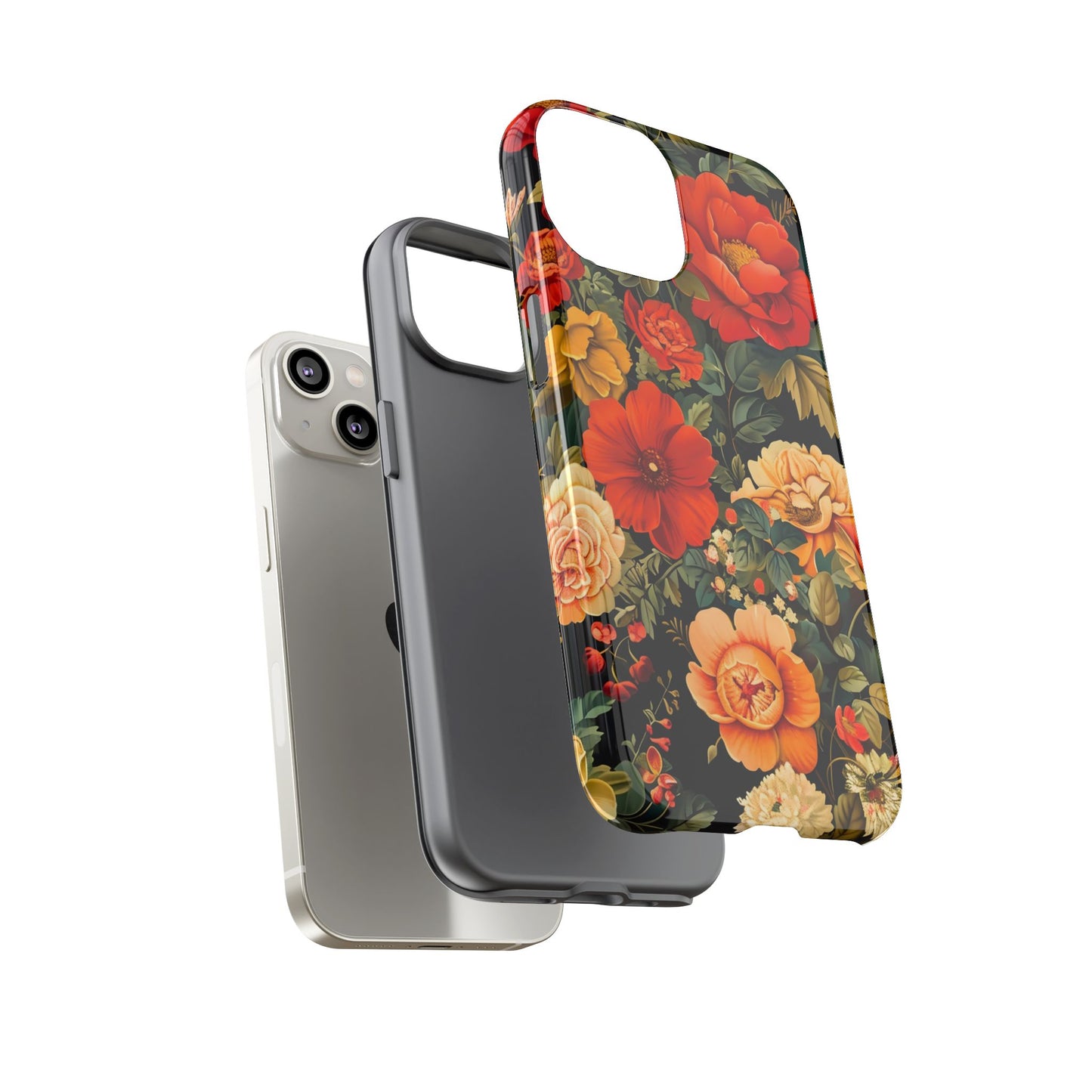 Floral Phone Case, Tough Cases, Decorative Tech Accessories, Gift for Her, Nature Lover Gift, Boho Style Case, Spring Floral Cover