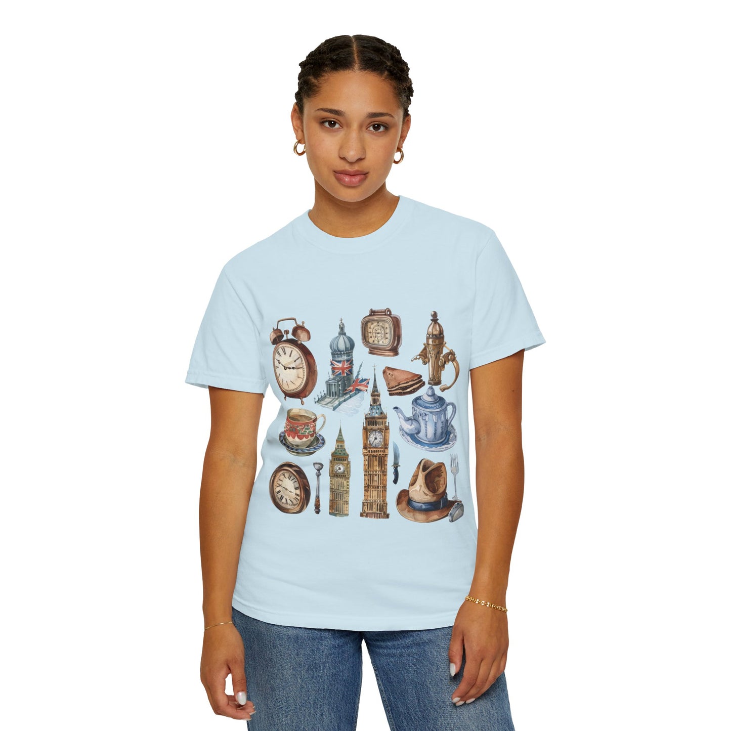 Unisex Garment-Dyed T-shirt - Timeless Symbols - Iconic England