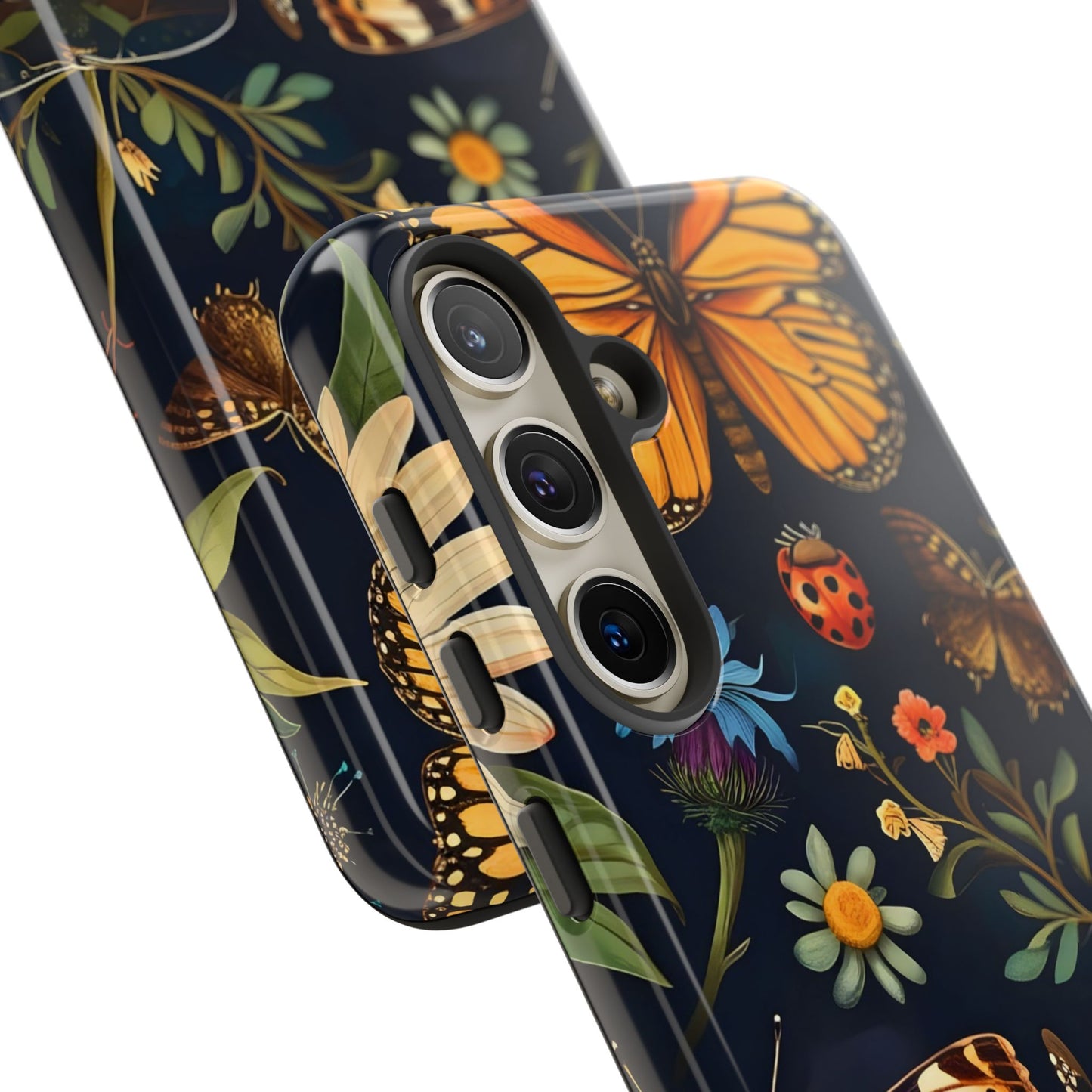 Nature-Inspired Phone Case | Floral Butterfly Design, Tough Phone Cover, Gift for Nature Lovers, Cute Butterfly Case, Home Decor