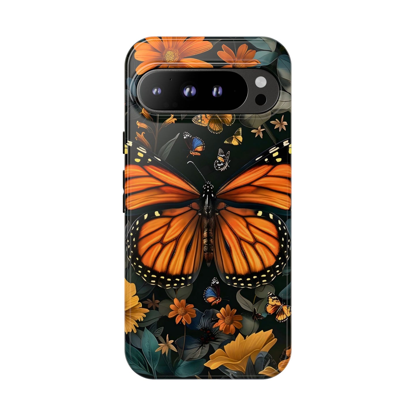 Monarch Butterfly Phone Case, Tough Cases, Nature Lover Gift, Floral Mobile Cover, Eco-Friendly Phone Accessory, Butterfly Design