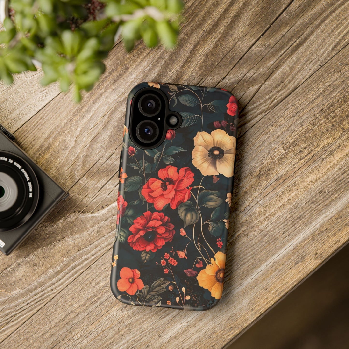 Floral Phone Case, Tough Cases, Flower Motif, Protective Cover, Gift for Her, Floral Design, Spring Accessory