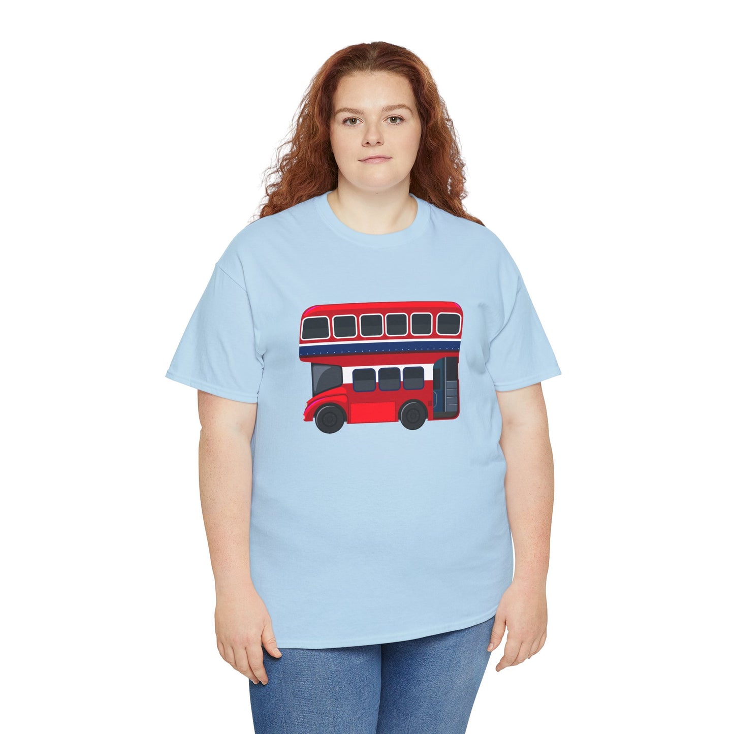 Unisex Heavy Cotton Tee - London Transport English Bus