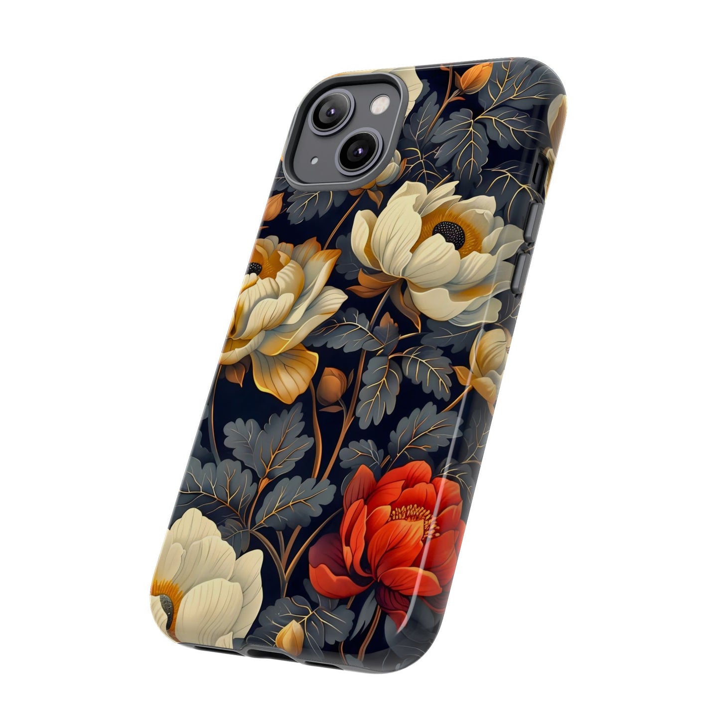 Floral Phone Case - Tough Cases, Stylish Mobile Cover, Flower Design, Holiday Gift, Trendy Accessory, Eco-Friendly Case