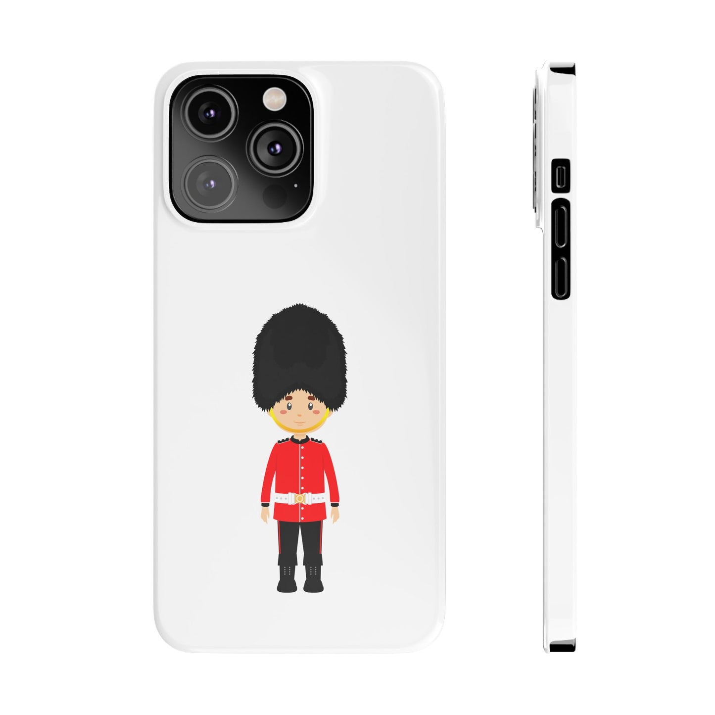 Adorable Guard Slim Phone Cases | Cute Phone Cover, Unique Gift, London Theme, Kid-Friendly Design, Cheerful Accessory