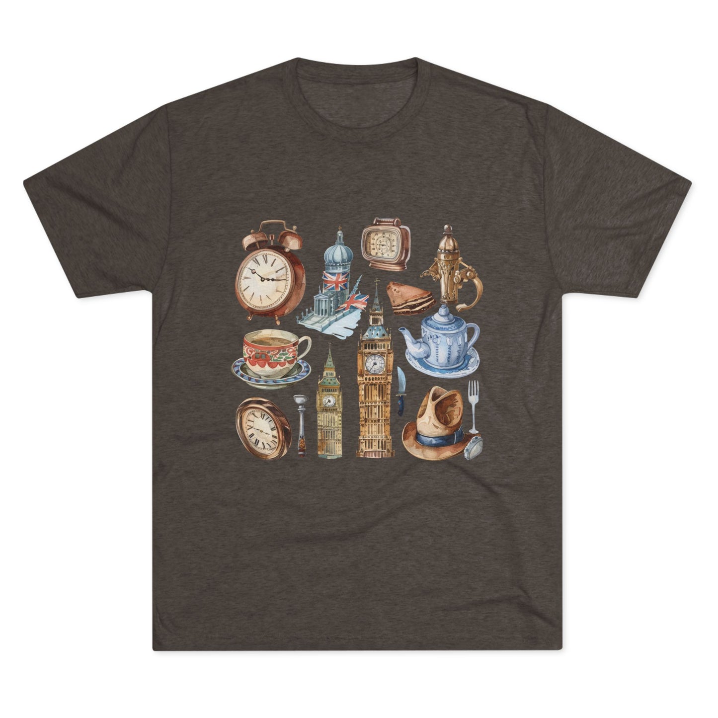 Vintage England Elegant Unisex Tri-Blend Crew Tee