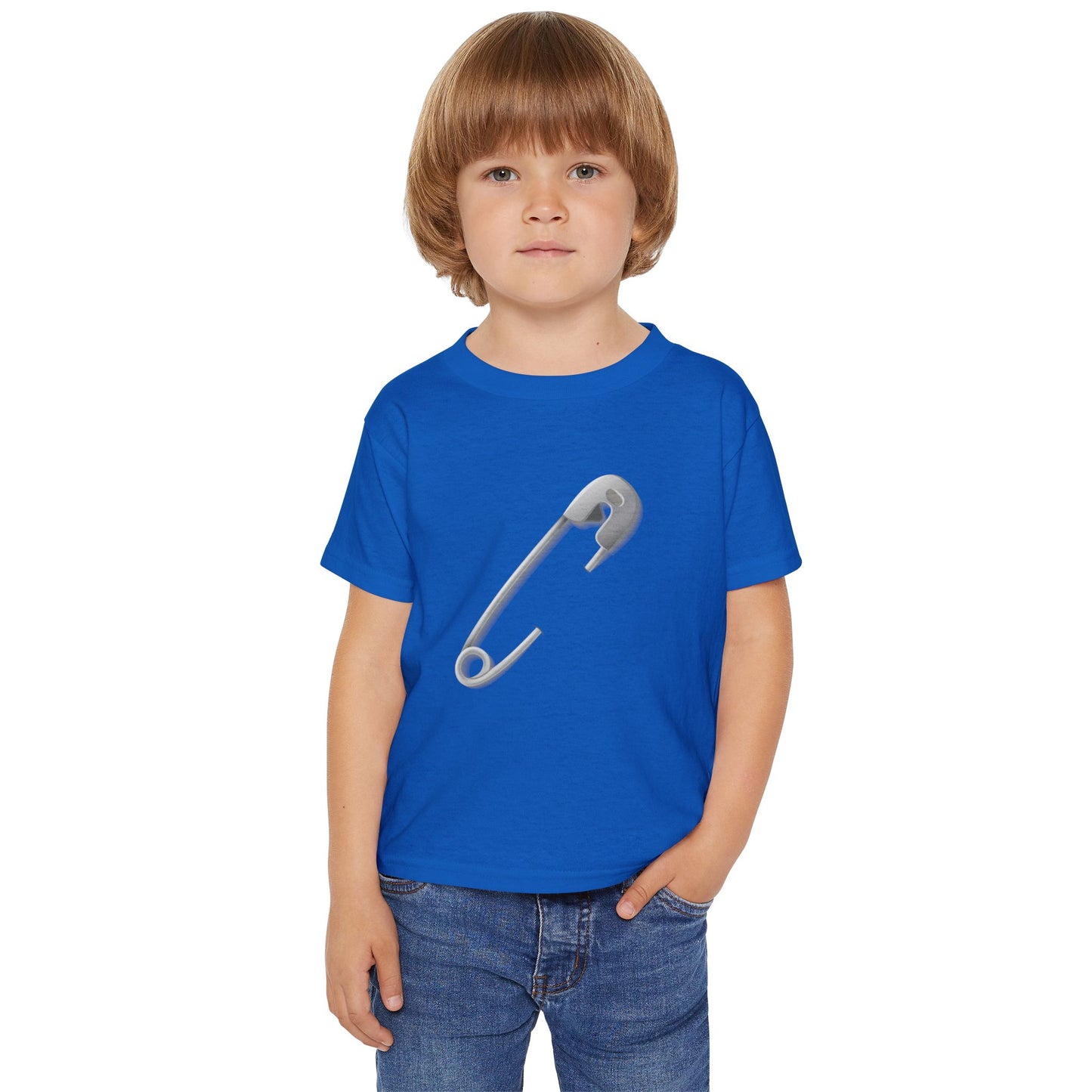 Cute Safety Pin Toddler T-Shirt for Playful Kids