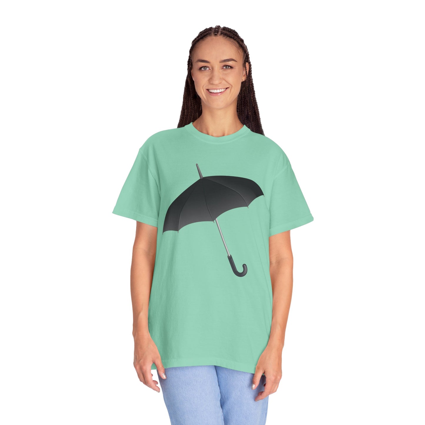 Unisex Garment-Dyed T-shirt - Regal Royal Umbrella - Elegant and Majestic Design