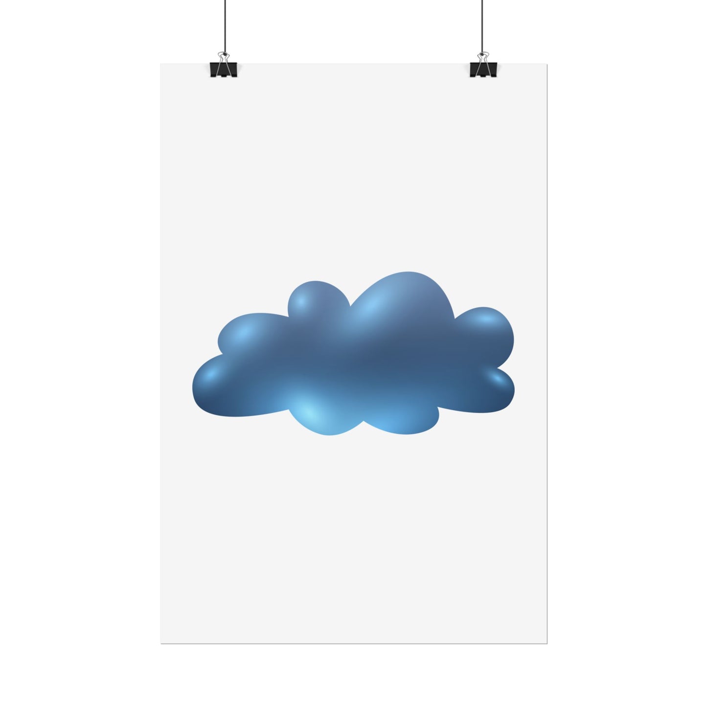 Blue Cloud Art Print, Minimalist Wall Decor, Kids Room Wall Art, Nursery Poster, Aesthetic Home Decor, Modern Art Print