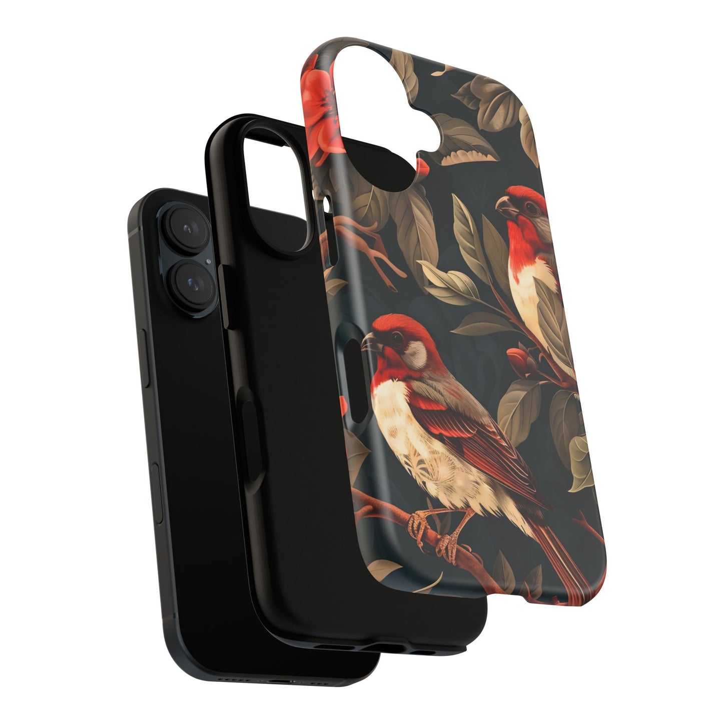 Elegant Bird Phone Case, Floral Tough Cases, Nature Lover Gift, Stylish Mobile Cover, Unique Phone Accessory
