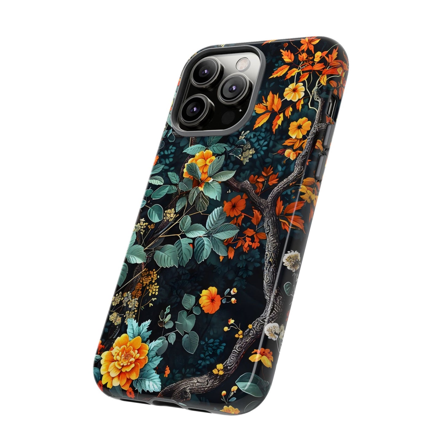 Floral Phone Case | Tough Cases, Protective Cover, Gift for Her, Autumn Vibes, Floral Phone Accessory, Unique Design
