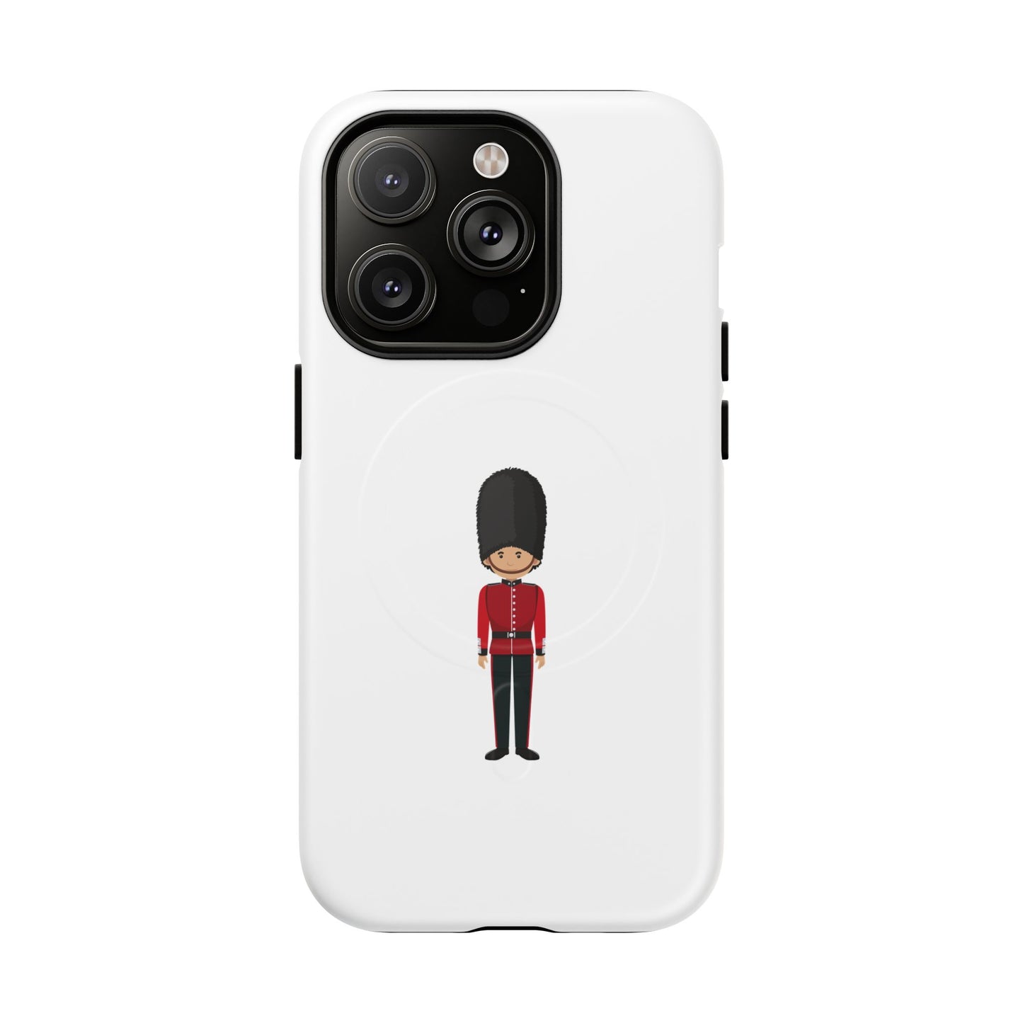 Guard Themed Magnetic Phone Case, Cute Soldier Design, Gift for Kids, Unique Gadget Accessory, Fun Phone Cover