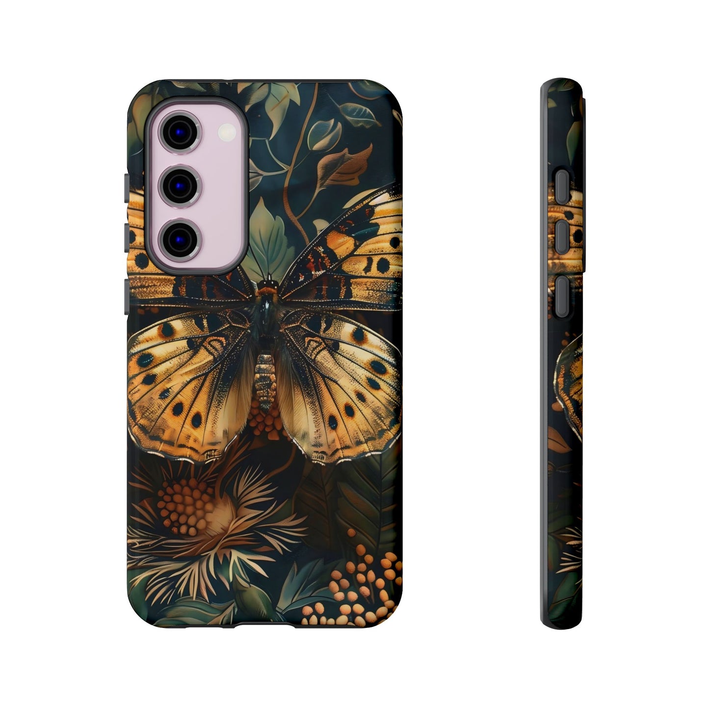 Butterfly Floral Phone Case, Tough Cases, Protective Cover, Unique Gift, Nature Lover, Art Print, Spring Decor