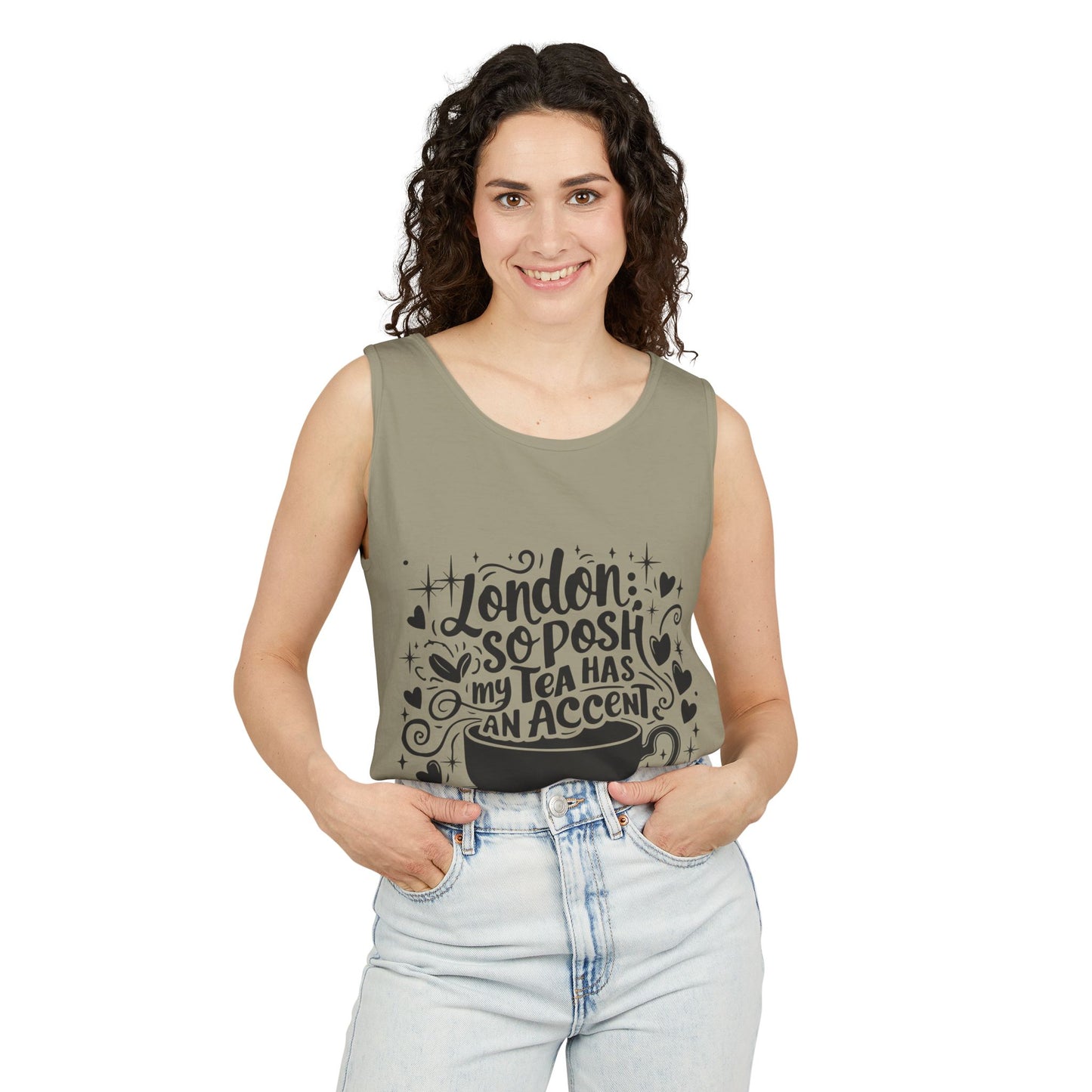 Unisex Garment-Dyed Tank Top - London's relaxing Tea