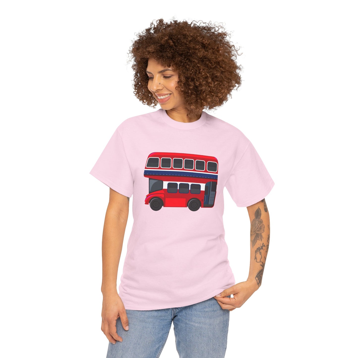 Unisex Heavy Cotton Tee - London Transport English Bus