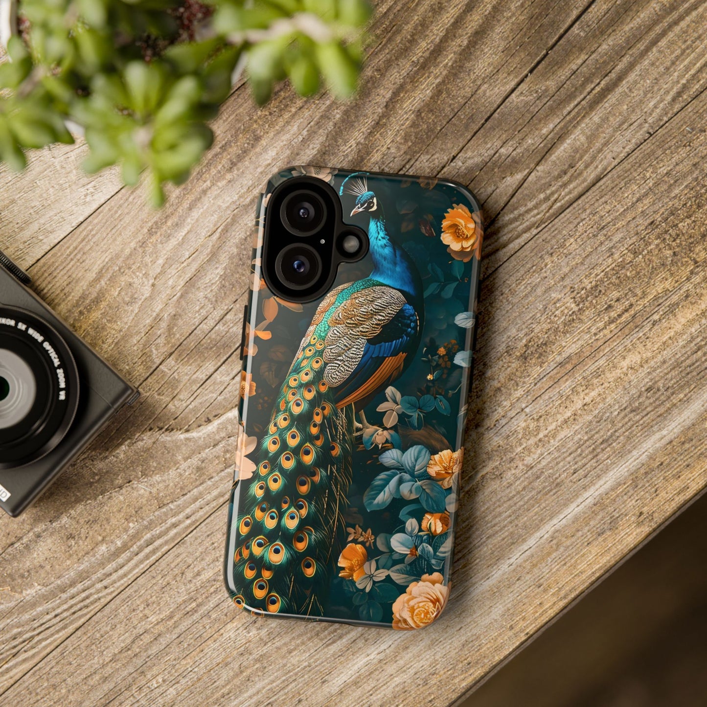 Peacock Phone Case - Elegant Floral Design, Tough Case for Protection, Unique Gift for Nature Lovers, Stylish Accessory, Eco-Friendly