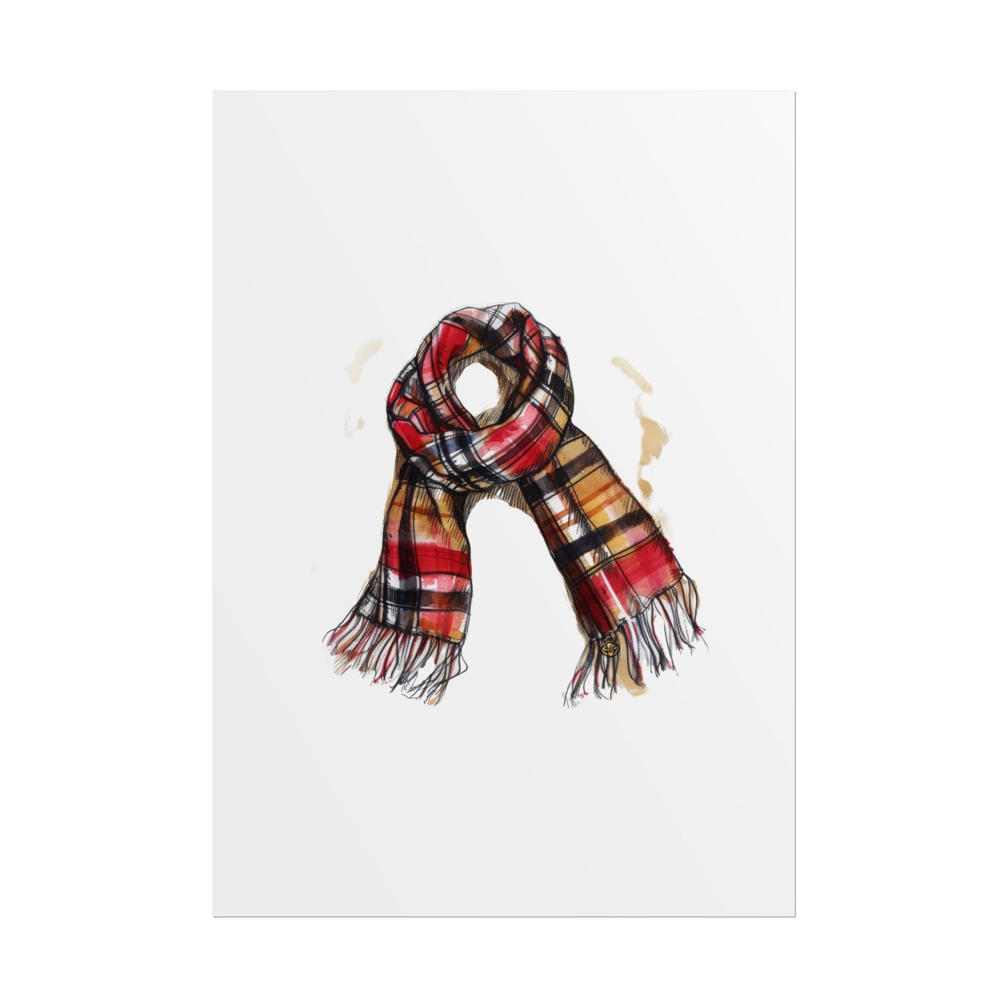 Cozy Scarf Wall Art - Fall Decor for Home, Rustic Style, Gift for Her, Cozy Vibes, Autumn Aesthetic